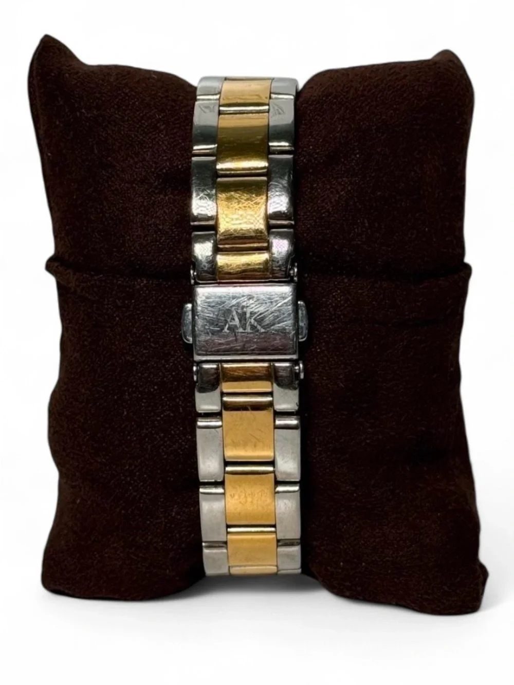 Anne Klein Dainty Two Tone Watch Womens White Unique Zigzag Dial Quartz 10/247